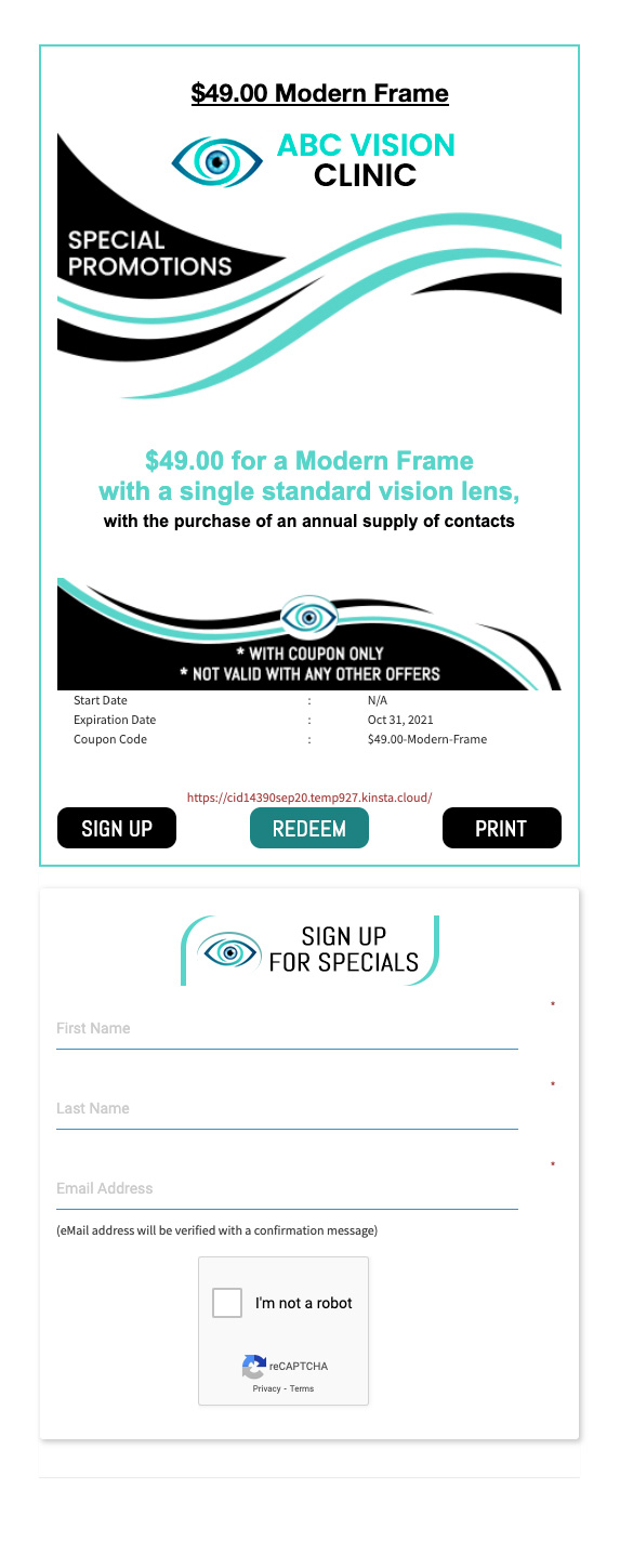 Preview of the Specials & Promotions App
